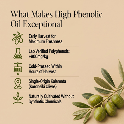 High Phenolic Greek Early Harvest Extra Virgin Olive Oil 500ml