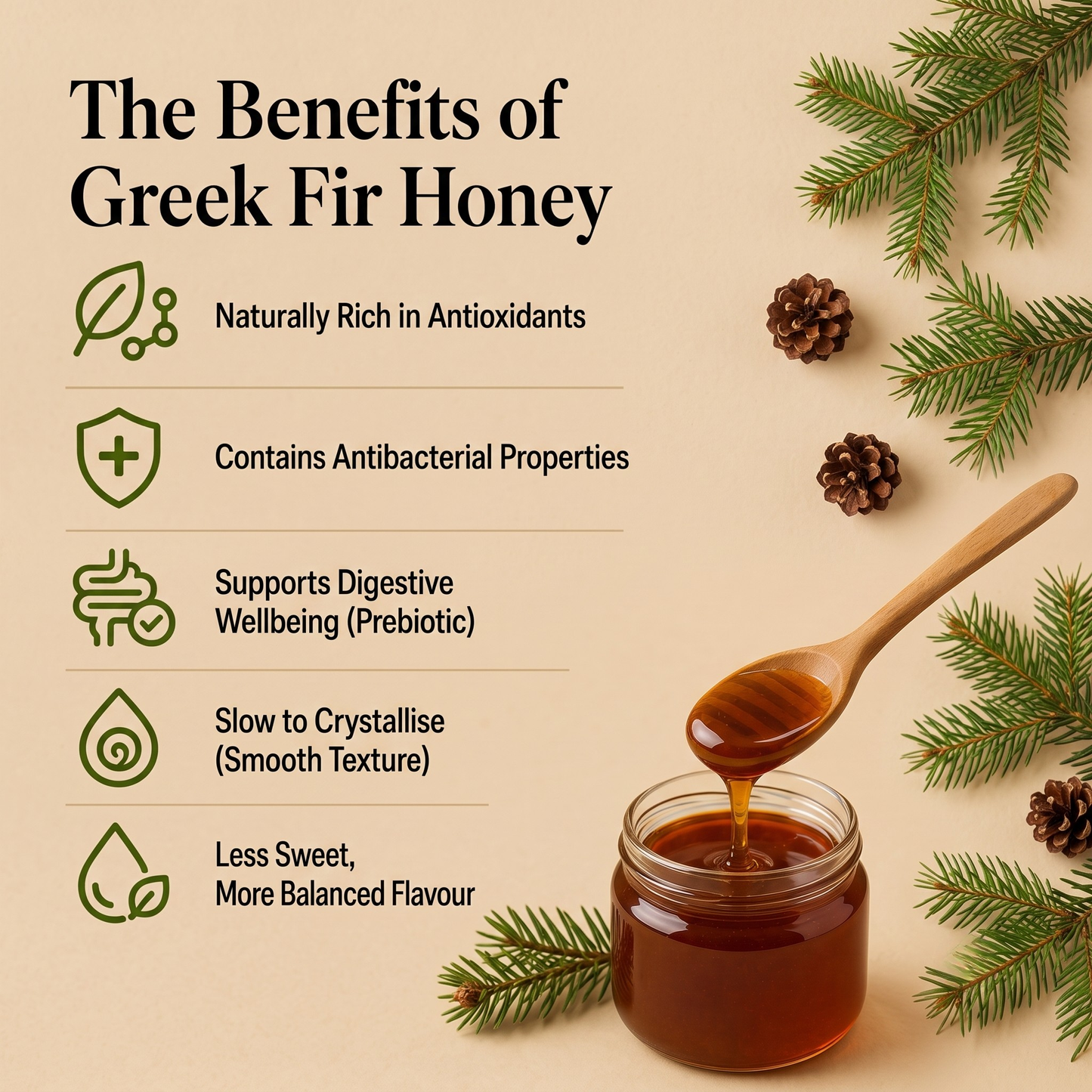 Raw Greek Fir Honey (Single-Origin & Unpasteurised)