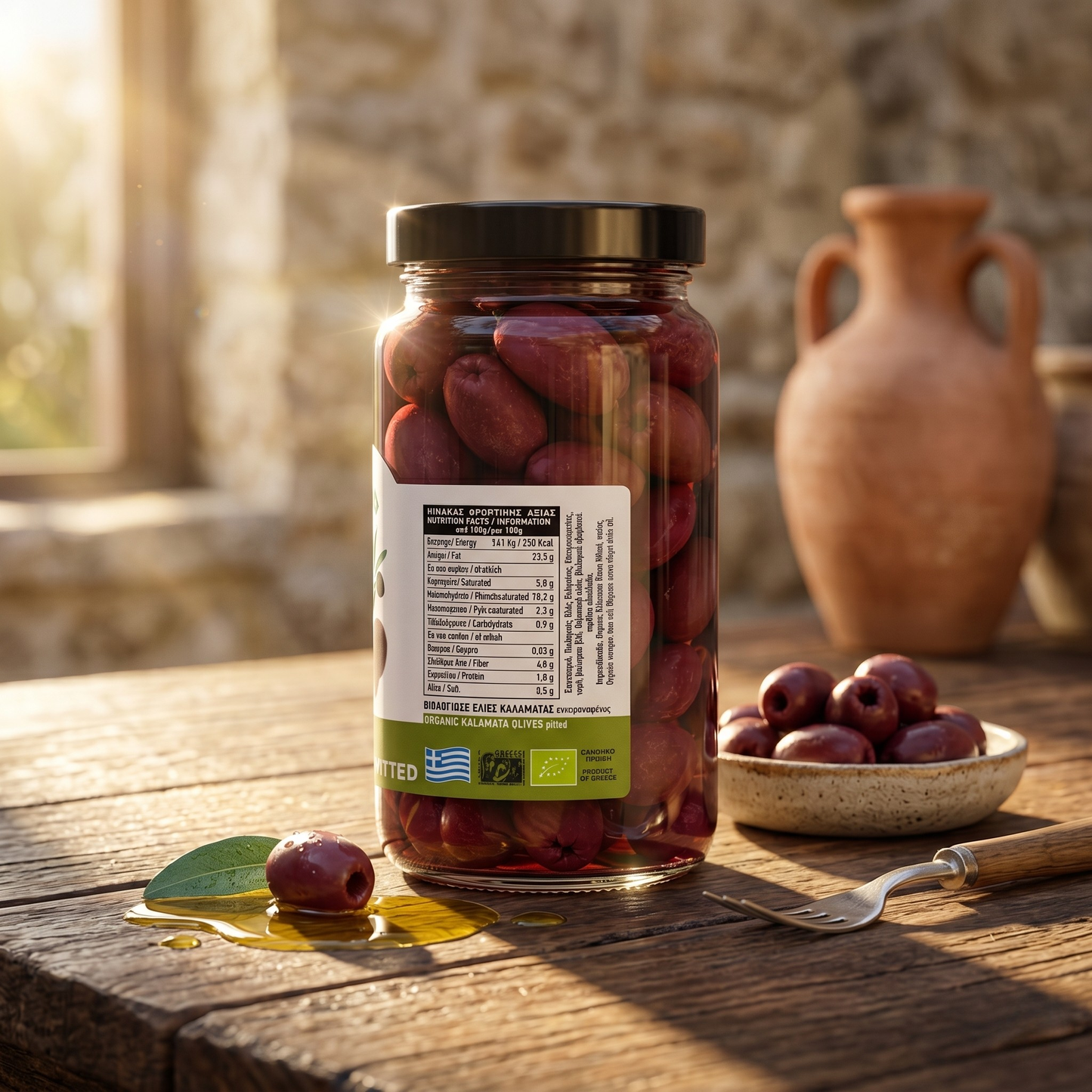 Greek Kalamata Olives (400g) – Pitted & Unpitted